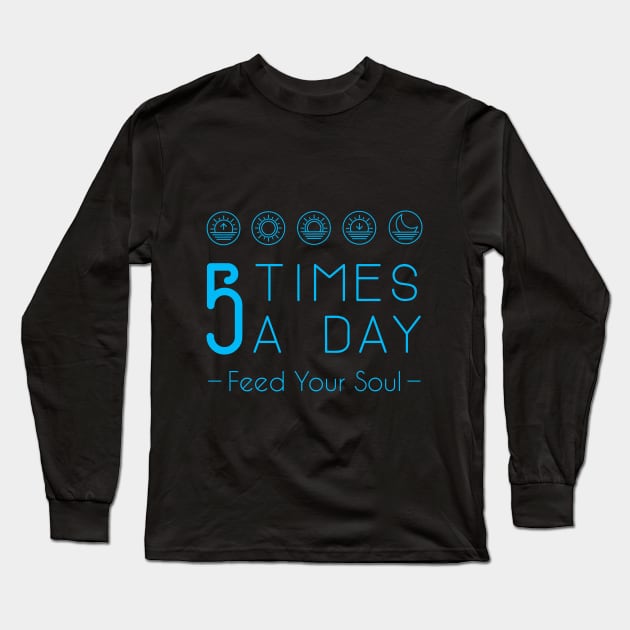 Feed Your Soul - Blue Long Sleeve T-Shirt by submissiondesigns